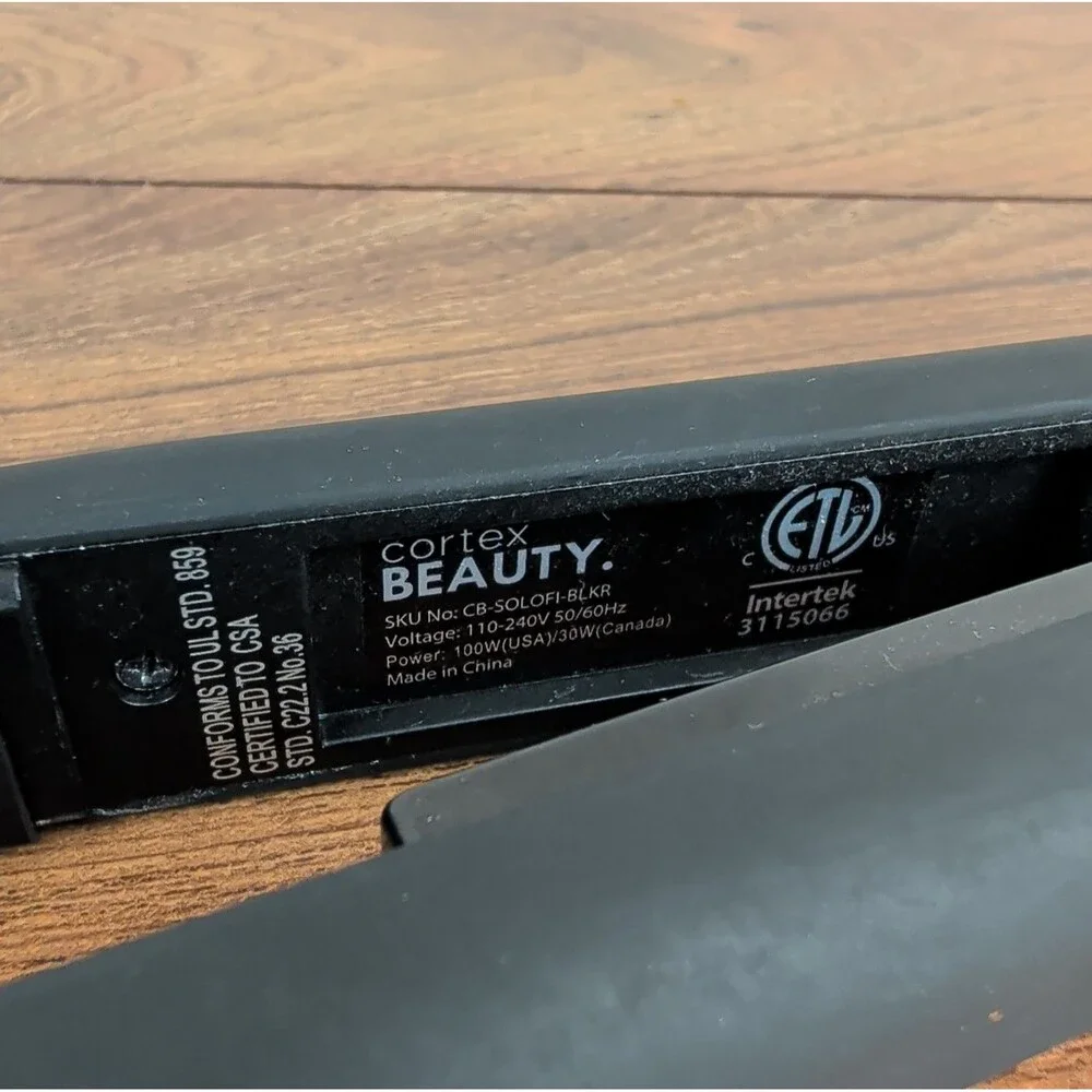 Cortex Beauty Flat Iron Hair Straightener Adjustable 450°F CB-SOLOFI-BLKR Black